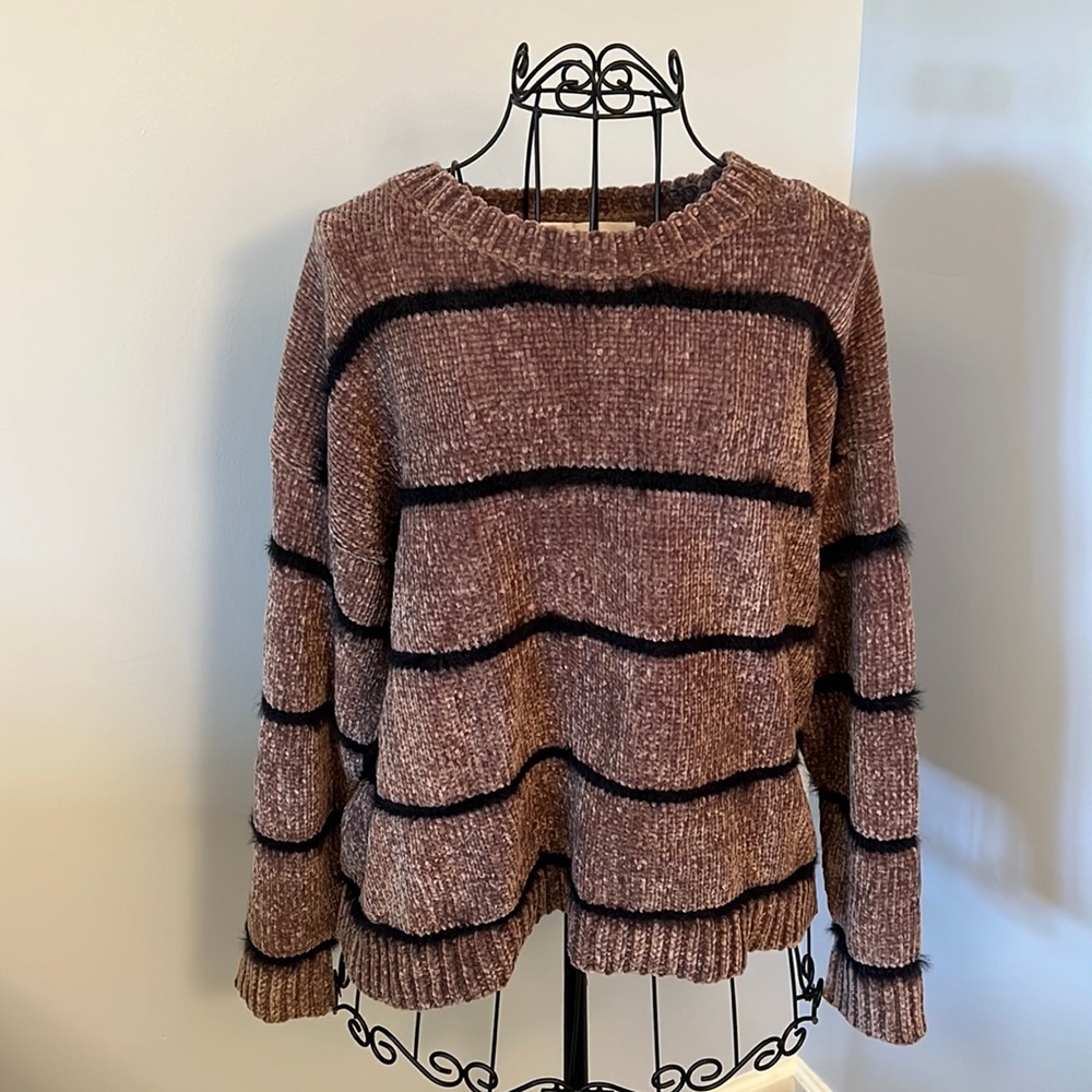 Workshop One Republic Brown & Black Stripe Sweater